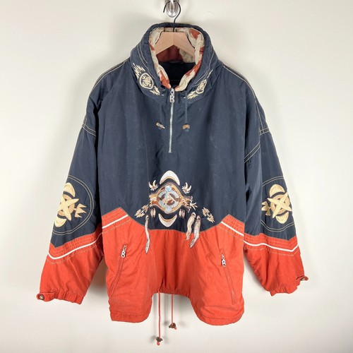 Vintage Bogner Goan Thylmann Southwestern Embroidered Anorak Size Large 29x31 - Picture 1 of 16