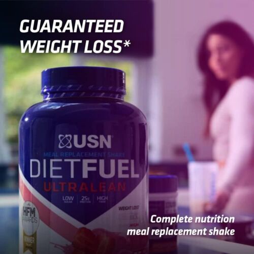 USN Diet Fuel UltraLean Meal Replacement Weight Loss Shake 1kg or 2kg - Picture 7 of 8