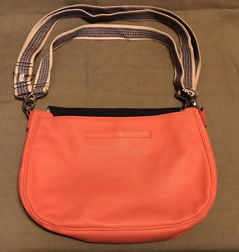 Thirty-one Coral Faux Leather Purse Floral Monogram "B" Double Shoulder Straps - Picture 6 of 9
