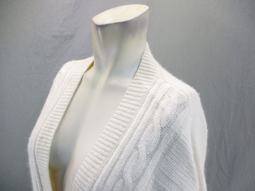 Nordstrom Size L Womens Lambwool/Angora Rabbit Blend Button Up Cardigan 573 - Picture 4 of 8