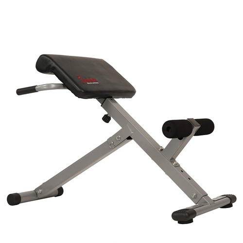 Sunny Health & Fitness 45-Degree Hyperextension Roman Chair, Gray - SF-BH6629