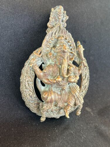 ANTIGUO COLGANTE GANESHA DIOS HINDÚ AMULETO, BUENA SUERTE Y BUEN NEGOCIO - Imagen 3 de 6