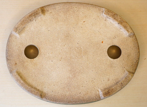 Japanese Bonsai Pot HARUMATSU 6.1"(15.6cm) Green Glazed Oval Y722 - Picture 11 of 12