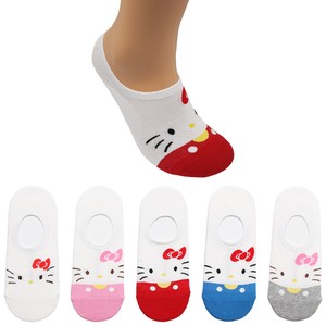 Hello Kitty Women No Show Socks Foot Cover Anti-slip Ankle Low Cut Sock Pink Lot