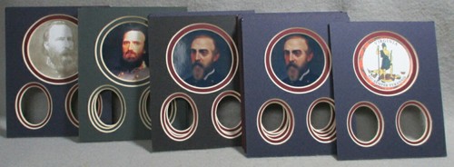 24 Double-Matted 4 x 5” Displays with Photos of Civil War Generals & 2 Slots - Imagen 2 de 3