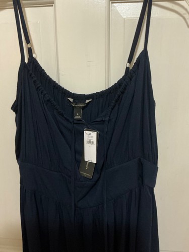 Banana Republic Kleid Damen L kurzer runder Ausschnitt wählen Sie marineblau oder rosa/weiß neu mit Etikett - Bild 3 von 8