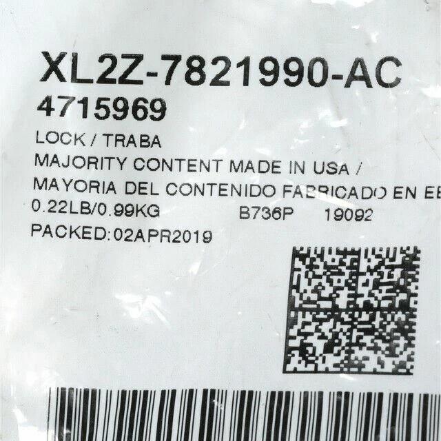 1996-2006 FORD ECONOLINE ДВЕРИ ЗАМОК ЦИЛИНДР ПОДЛИННЫЙ OEM НОВЫЙ XL2Z7821990AC - Изображение 2 из 4