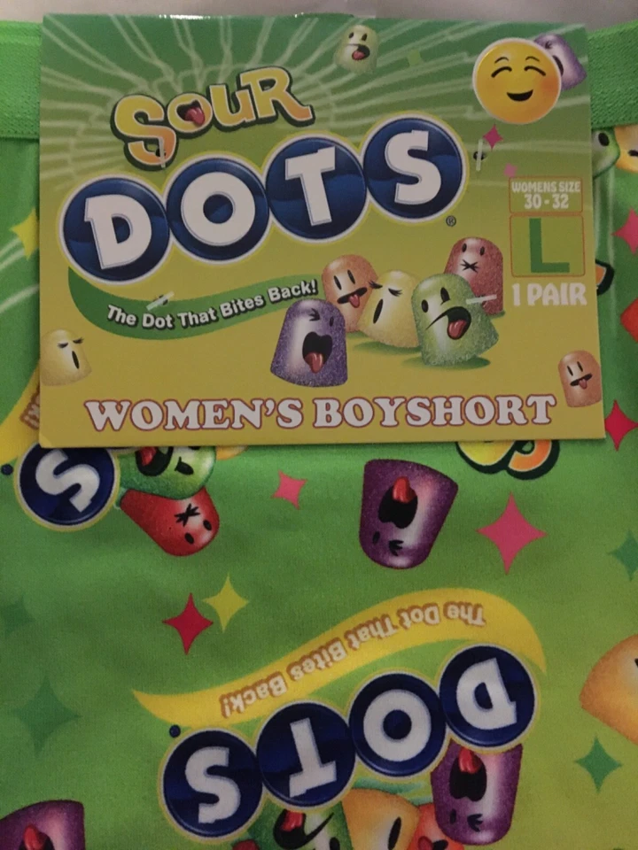 DOTS SOUR Chewy Candy 1 双柔软触感女式 Boyshort 尺码 L 30-32 全新带标签 — 第 3/4 张图片