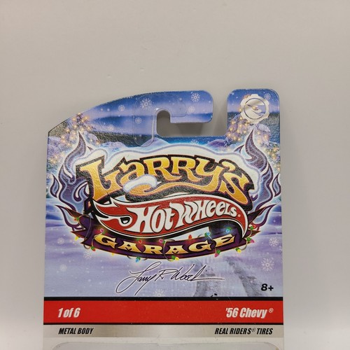 HOT WHEELS LARRY'S GARAGE CHRISTMAS '56 CHEVY GREEN HAPPY HOLIDAYS - Picture 4 of 7