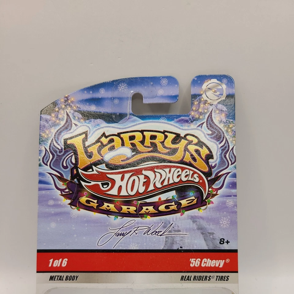 HOT WHEELS LARRY'S GARAGE CHRISTMAS '56 CHEVY GREEN HAPPY HOLIDAYS - Image 4 of 4