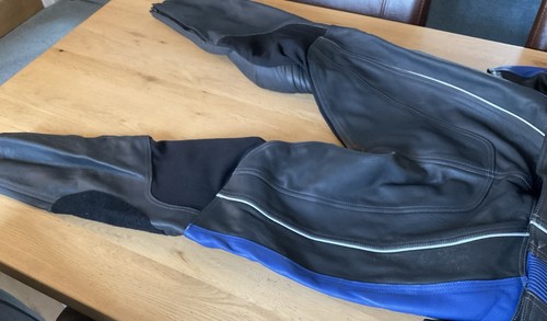 Hein Gericke Two Piece Leathers. Zip Together. Tribal. Black and Blue. 54 56. - Picture 5 of 22