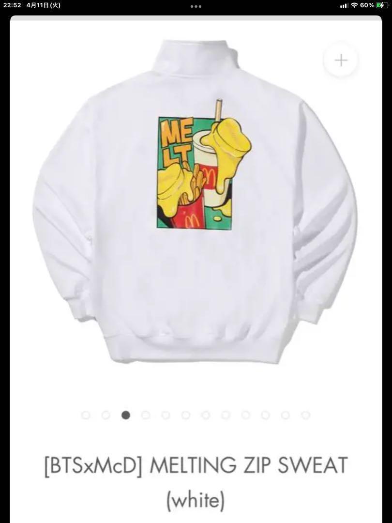 BTS×McD MELTING ZIP SWEAT スウェット　Mサイズ BTS×McD MELTING ZIP SWEAT スウェット Mサイズ BTS x