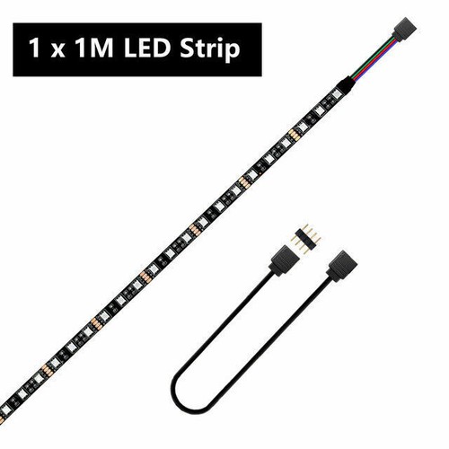 12V RGB Tira de Luz LED PC Estuche para Computadora 4 pines Cabezales Tira de Luz LED Placa base - Imagen 14 de 20