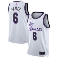 Men's Nike LeBron James White Los Angeles Lakers 2022/23 Swingman - Medium