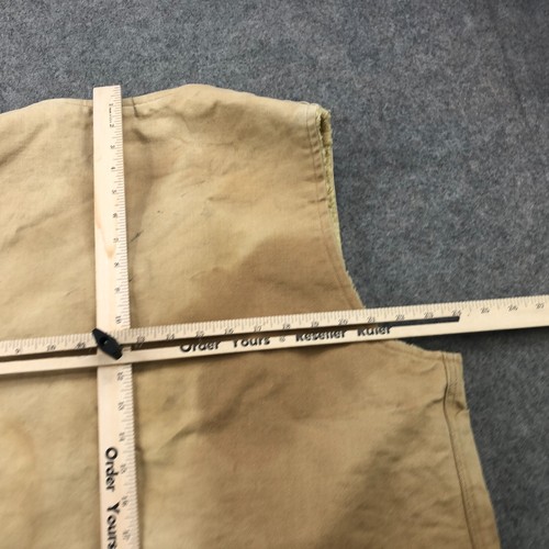 Vintage Carhartt Vest Men XL Beige Sherpa Lined Duck Canvas Worn Distressing 70s - Picture 13 of 15
