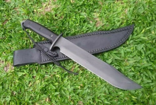 CUCHILLO BOWIE DE CAZA HECHO A MANO PERSONALIZADO 17" CUCHILLO DE SUPERVIVENCIA CUCHILLO DE CAMPING CUCHILLO LARP