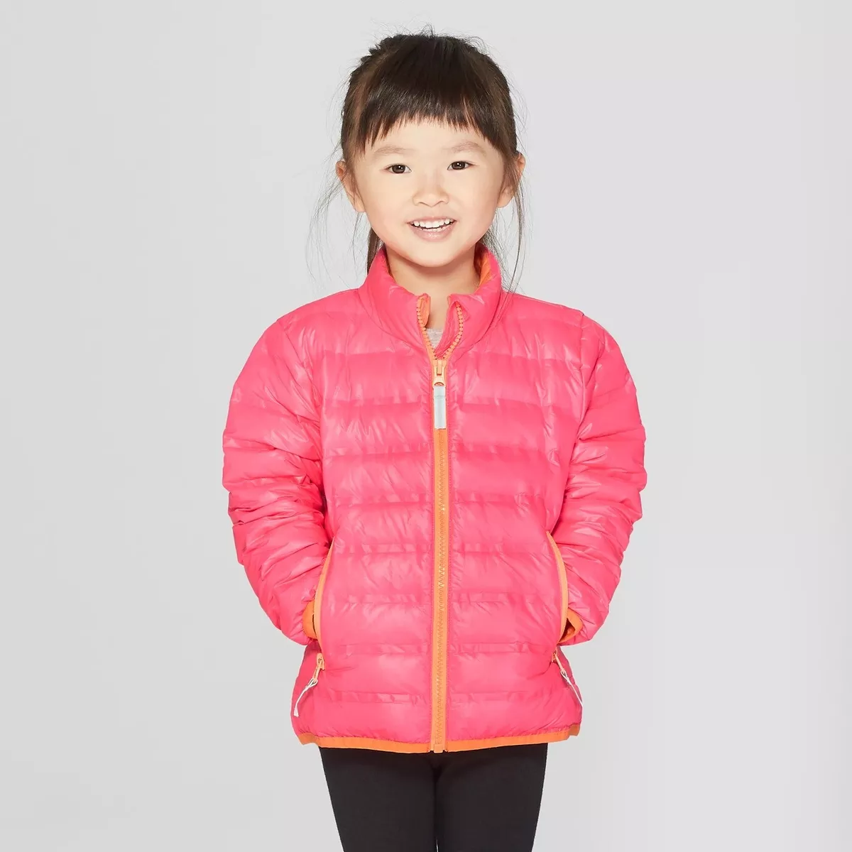 NEW Pink Toddler Girls Down Puffer Jacket Coat Cat Jack 18M Target