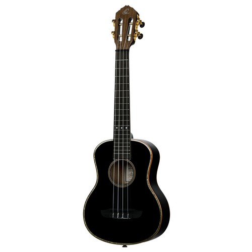 ORTEGA Onyx Serie RUOX-TE Tenor Ukulele 4 String - Spruce / Mahogany Black + Bag - Bild 3 von 15