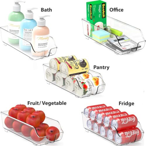 Einfache Haushaltswaren Soda Dosen Organizer für Speisekammer / Kühlschrank, klar, 2er Set - Bild 3 von 5