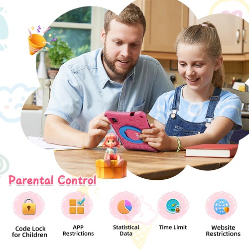 Android 14 Kids Tablet 10.1 inch 12GB RAM 128GB ROM 5GWiFi Quad Core HD 7000mAh - Picture 11 of 33