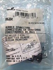 cooper wiring 86bk-black/2 wire 15a 125v new 