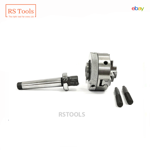 Mini Lathe Chuck 2" Inch 3 Jaw 50mm Mount M14x1 Baby MT1 Shank 1MT Drawbar M6x1 - Picture 2 of 15