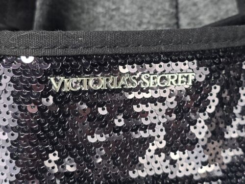 Victoria’s Secret Sequin Tote Handbag Shoulder Bag Dark Purple - Picture 3 of 9