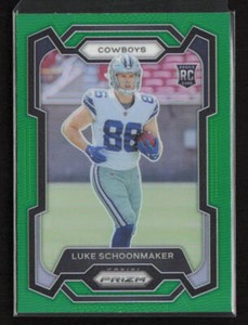 2023 Panini Prizm Green #325 Luke Schoonmaker Dallas Cowboys