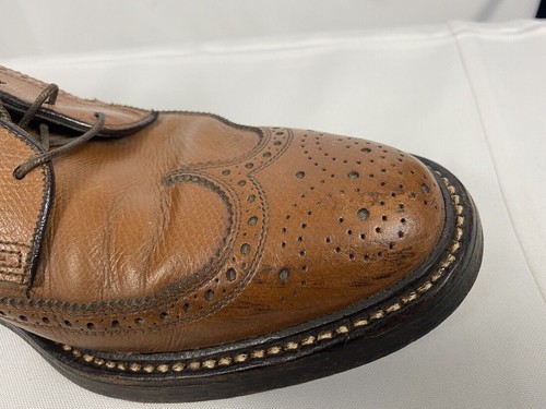 Vtg Florsheim Imperial 93602 Longwing Gunboat Kenmoor V-Cleat 5 Nail Shoes 9 B - Picture 5 of 12