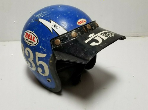 Vintage Bell motorcycle Helmet Blue c1978 Rider 835 - Picture 5 of 8