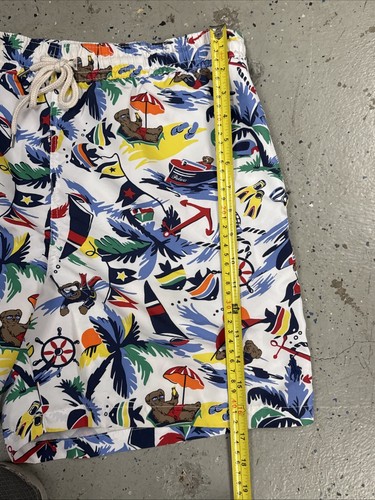 Polo Ralph Lauren Mens Large Slim Bear Sailing Beach 4-1/4” Swim Trunk Shorts - Picture 15 of 16