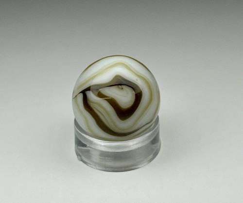 Gorgeous Vintage Mint Ravenswood Or Champion Cream White Agate Swirl Marble .63” - Picture 2 of 8