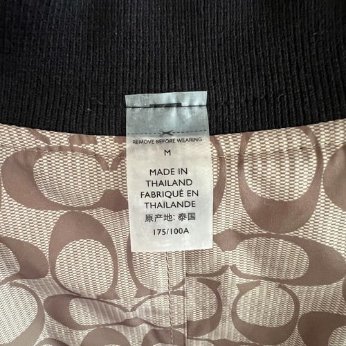 NWT Coach Reversible Signature Ma 1 Jacket Black Khaki Medium 3089 - Picture 8 of 11