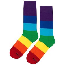 NWT Pride Dress Socks Novelty Men 8-12 Multicolor Crazy Fun Sockfly