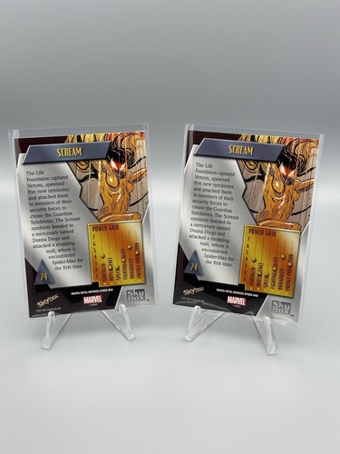 2021 Skybox Marvel Metal Universe Lot of 2 Cards # 74 Scream - Yellow FX & Base - Bild 2 von 2