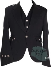 Scottish Argyle Kilt Jacket with 5 Button Vest For Men