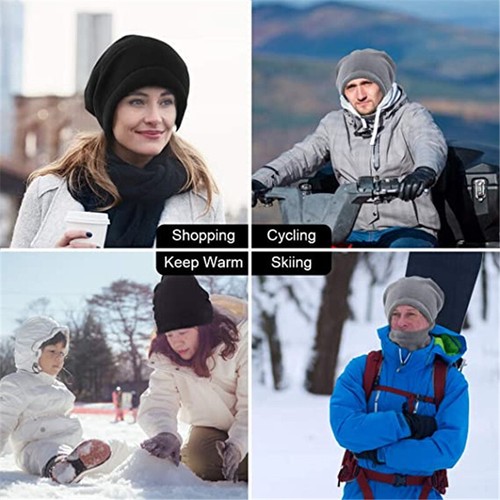 2PCS Mens Women Winter Neck Warm Fleece Gaiter Ski Face Mask for Cold Weather US - Picture 7 of 14