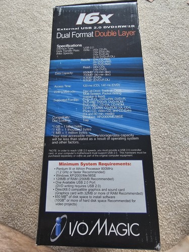 I/O Magic Digital Storage System DVD Burner & Reader 16x Hi Speed Model IDVD16DD - Picture 2 of 7