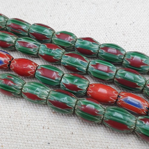 Venetian Style Vintage Chevron Beads Necklace - Picture 9 of 19