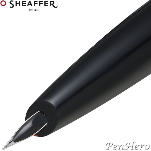 Sheaffer Icon Matte Black Lacquer Fountain Pen Medium with FREE Leather Pen Case - Picture 7 of 8