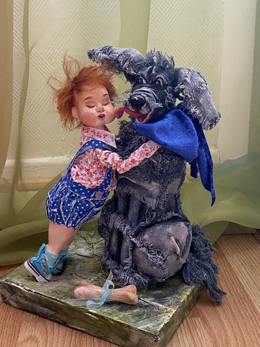 Ooak art doll, hand made sculpture by Svetlana  - Picture 7 of 15