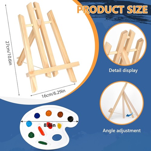 Painting Kits for Adults, Acrylic Water Paints Canvas Easel Set, 56 Pcs Sip and - Picture 5 of 8