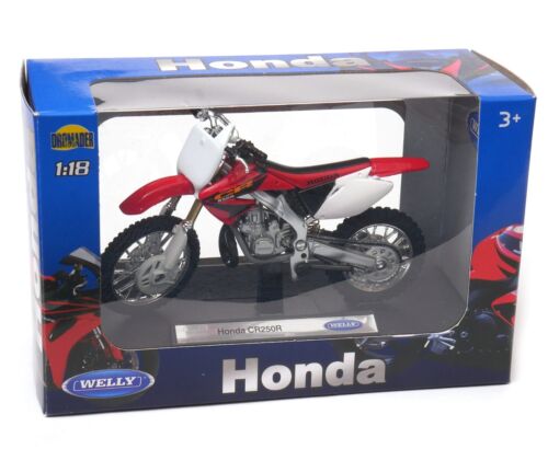 Honda CR250R Japanese Motorcycle Motorcross Model Diecast 1:18 Scale Welly - Picture 6 of 6