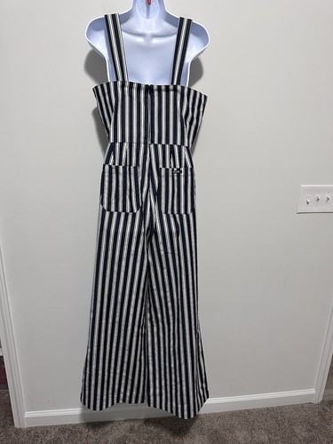 Rolla's Sailor Jumpsuit Overalls Navy White Salty Stripe Medium - Picture 7 of 14