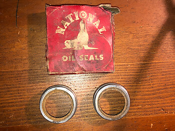 NOS 1955-1956-1957 Hudson Rambler Nash Ambassador Front Wheel Oil Seals - Picture 1 of 2