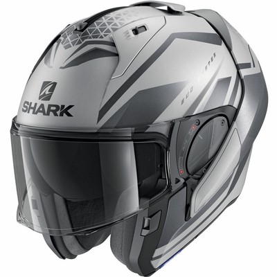 CASCO MODULARE SHARK EVO-ES YARI MAT GREY OPACO MENTONIERA RIBALTABILE TG S  | eBay