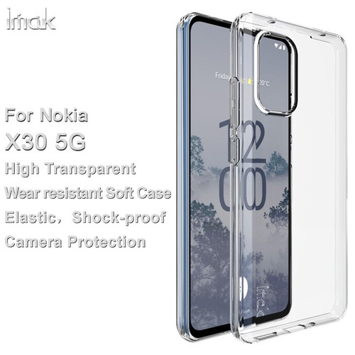 IMAK Clear Shockproof Silicone Soft TPU Cover phone Case For Nokia X30 5G 6.43" - Picture 4 of 17