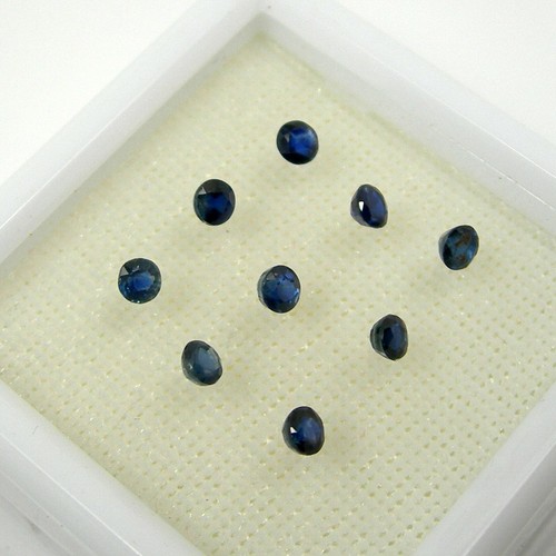 3.00 mm Round Qty 2, Good to Deep Blue Natural Australian Sapphire Gemstone - Bild 9 von 12