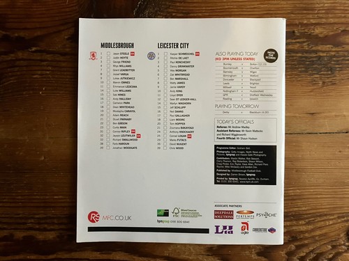 Middlesbrough v Leicester City 2013-14 Leicester Title Winners’ Autographed MINT - Bild 3 von 3