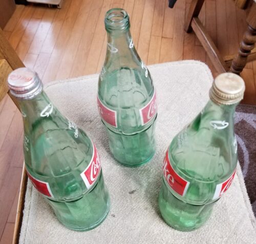 3 Vintage Coca Cola Coke Grün Glas Getränke Soda Pop Flasche 32 Fl. oz. 1 Qt - Bild 3 von 4